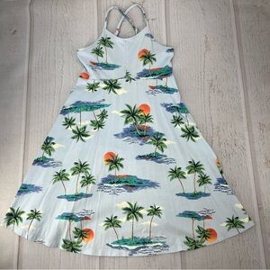 🌴 Old Navy Girls Hawaiian Sundress – Palm Tree Island Print – Size M (8)